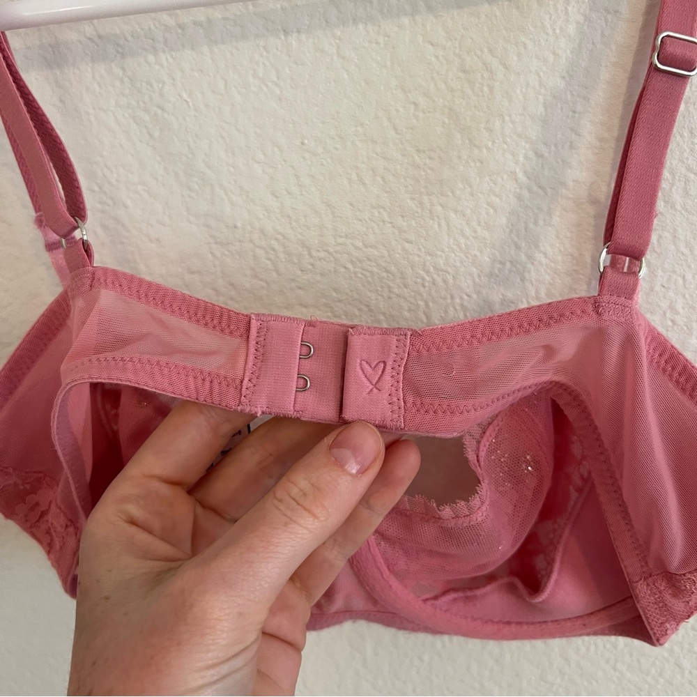 Victoria’s Secret pink sparkly Dream Angels push-up without pads bra - Picture 6 of 8